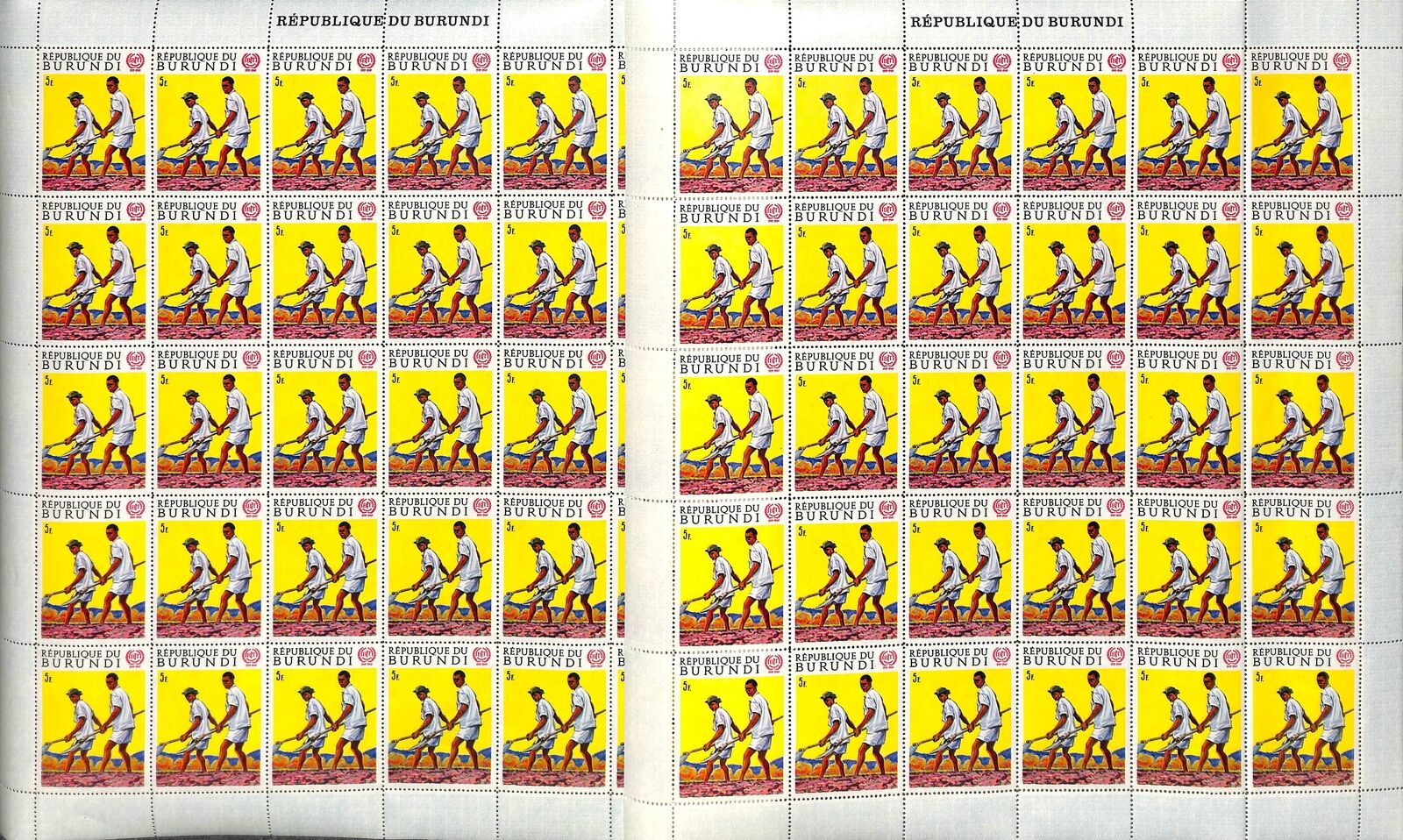 [OP998] Burundi 1969 lot of 6x 4 sheets very fine MNH - Fresh Stock Dated December 2025