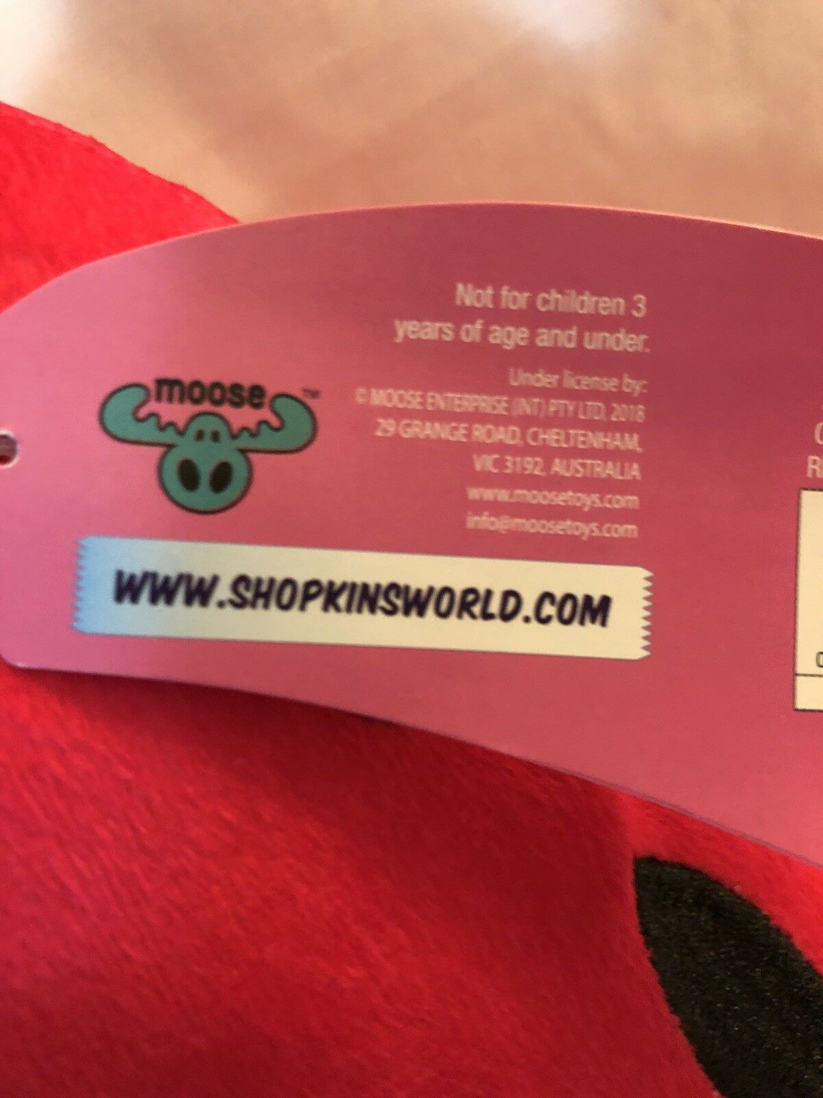 Shopkins Throw Pillow girls room decor new with tags - Fresh Stock Dated February 2026