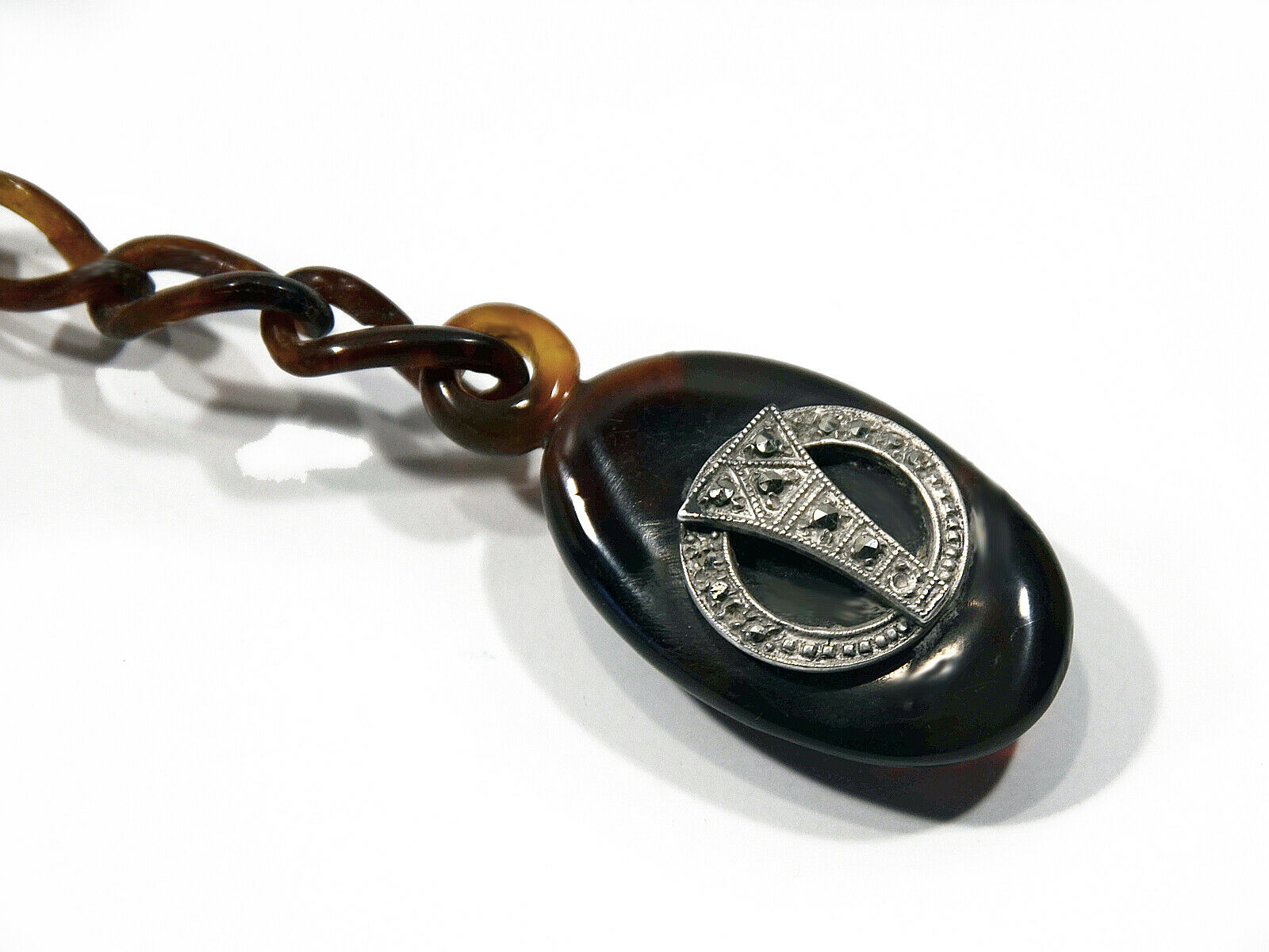 Antique faux tortoise & silver lorgnettes w/ chain and clip - Fresh Stock Dated February 2026