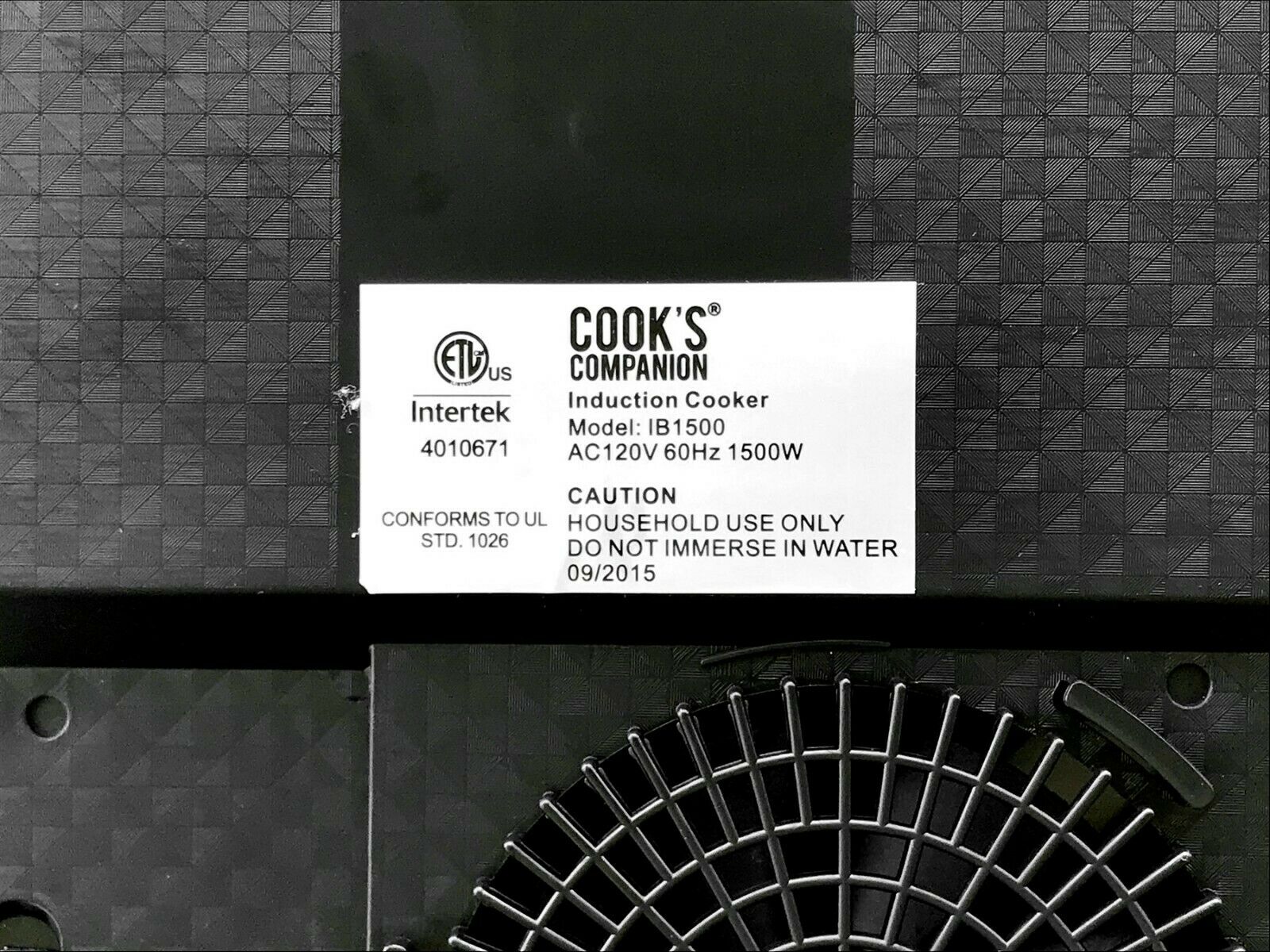 Cook’s Companion Induction Burner #IB1500 Silver Never Used - Fresh Stock Dated December 2025