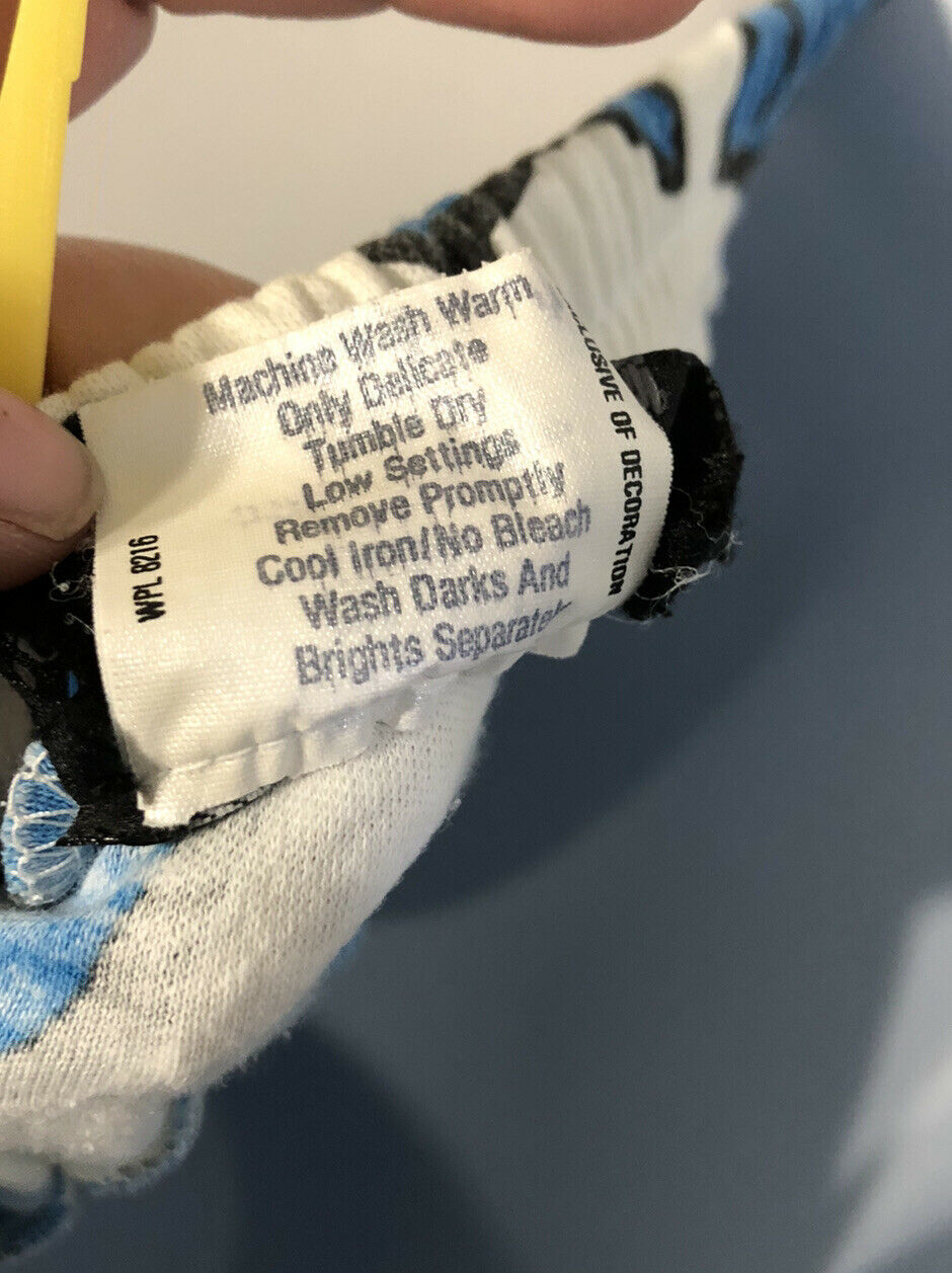 Vintage Panther Skirt Blue White Elastic Waist Flowers Size Medium - Fresh Stock Dated December 2025