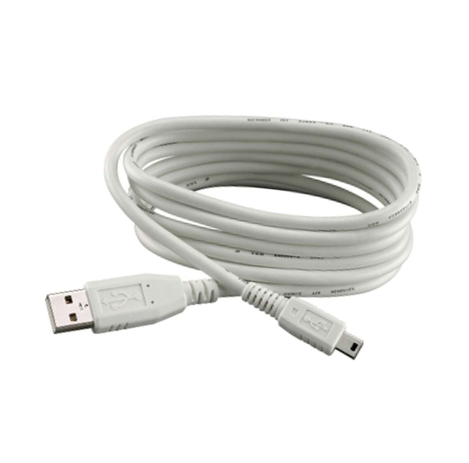 White USB 5pin Mini Sync Data Charge Cable connect Leapfrog to computers 5ft - Fresh Stock Dated February 2026