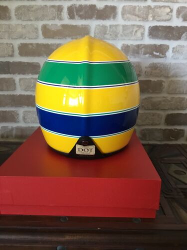 Les Ateliers Ruby Helmet / Castel Costume Ayrton Senna Size L 59-60 DOT - Fresh Stock Dated February 2026