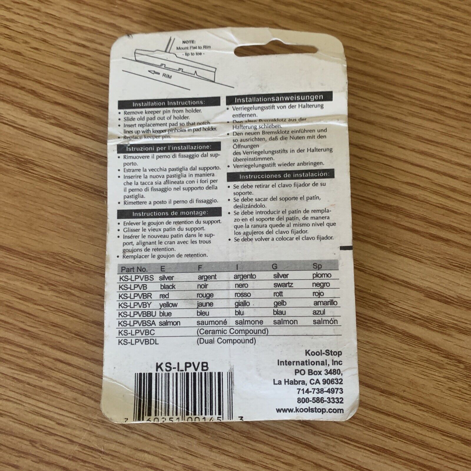 Kool Stop V Brake Pads KS-LPVB - Fresh Stock Dated February 2026