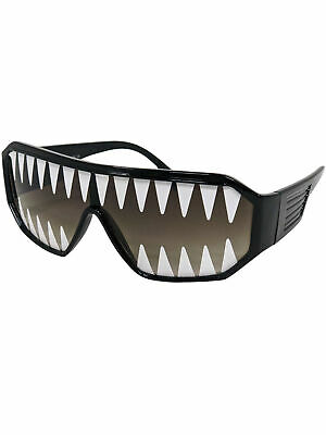 Macho Wrestler Mini Shark Teeth Black Frames Shield Sunglasses Man Randy Savage - Fresh Stock Dated February 2026
