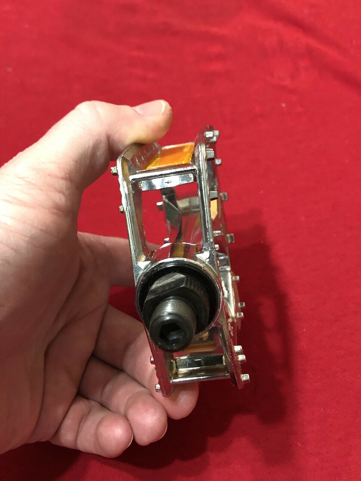 MINT CHROME KKT SMX 1/2 LEFT SINGLE ORPHAN PEDAL OLD SCHOOL BMX - Fresh Stock Dated December 2025