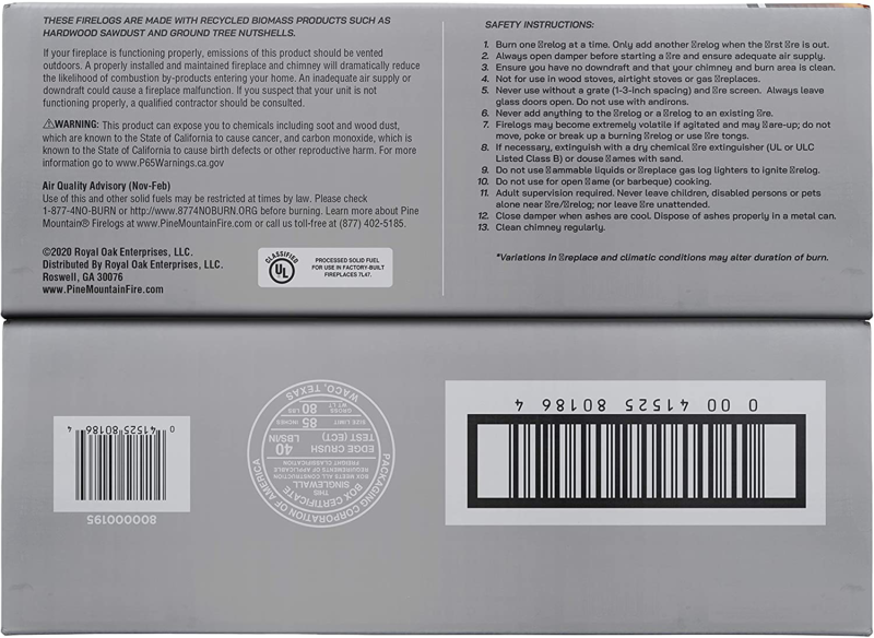 Firelog Wood Firestarter, Enviro-Log Brighter Burning  Burning 2.5-Hr Campfire - Fresh Stock Dated December 2025