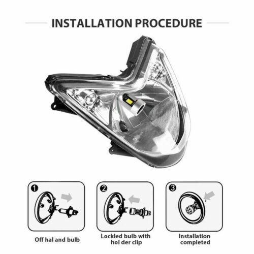 H4 HB2 9003 2000LM Motorcycle LED Headlight Kit Hi/Lo Bulb With Blue Halo Rings - Fresh Stock Dated February 2026
