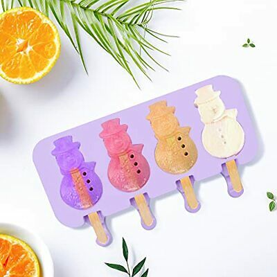 Popsicle Molds Set of 3 Ice Pop Molds Silicone 4 Cavities Cake Pop Mold with ... - Fresh Stock Dated February 2026