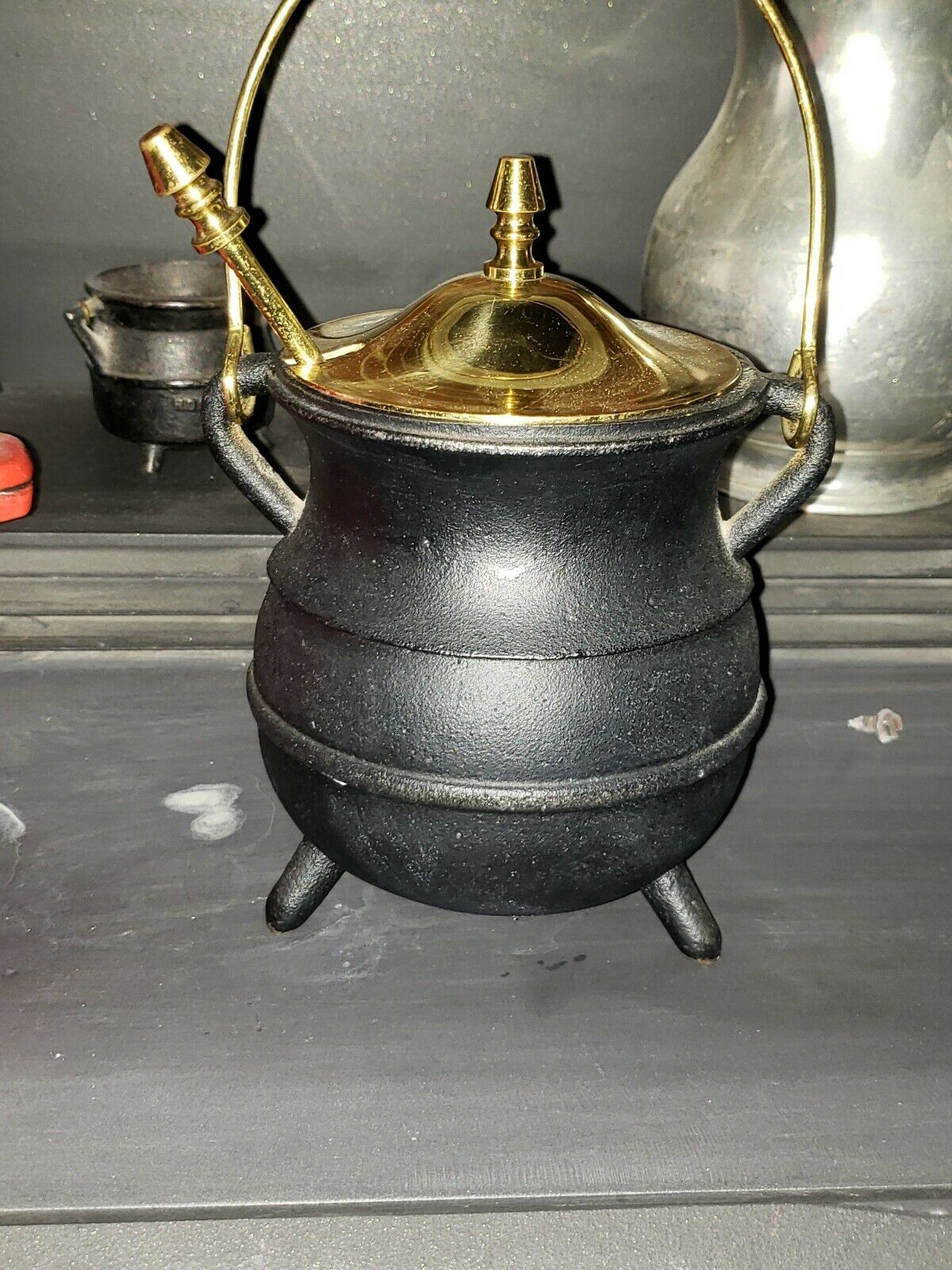 Vtg Cast Iron cauldron fire starter as is made in Japan - Fresh Stock Dated December 2025