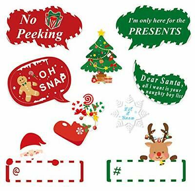 Konsait 42 Count Christmas Photo Booth Props Christmas Photo Props with Stick... - Fresh Stock Dated February 2026