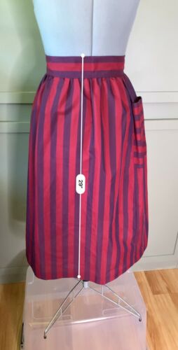 Vintage 80’s Striped Skirt Retro Punk Oversized Pockets Size 24” - Fresh Stock Dated February 2026