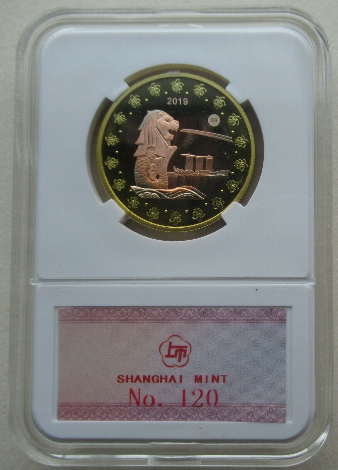 China 2019 Singapore International Far Panda Tri-Metallic Medal 30mm - Fresh Stock Dated February 2026