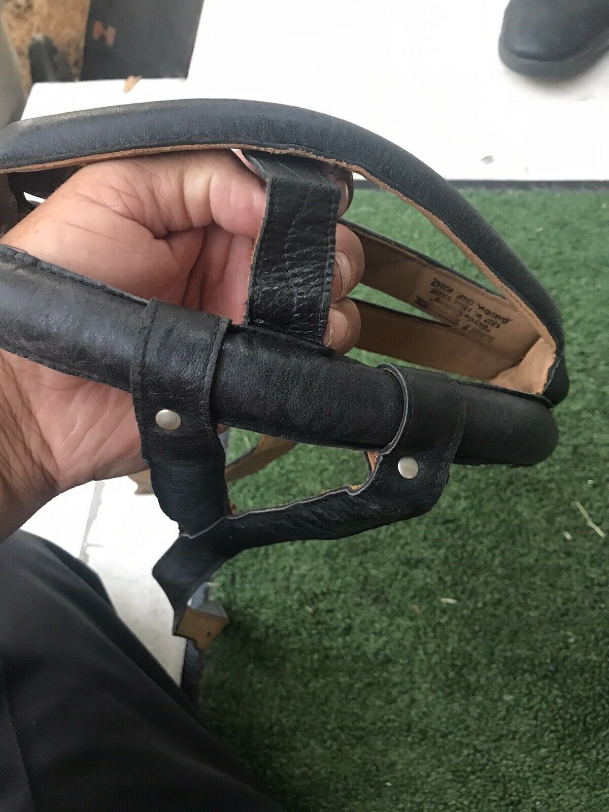 Vintage John F. Kucharik Vintage LEATHER BICYCLE HELMET -Cycling Bike Helmet - Fresh Stock Dated February 2026