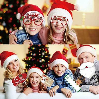Konsait 42 Count Christmas Photo Booth Props Christmas Photo Props with Stick... - Fresh Stock Dated February 2026