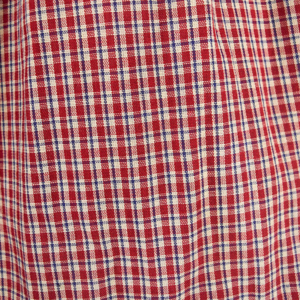 Vtg Texas Womens M One Size Long Tiered Prairie Skirt Red Plaid Check Gingham - Fresh Stock Dated February 2026