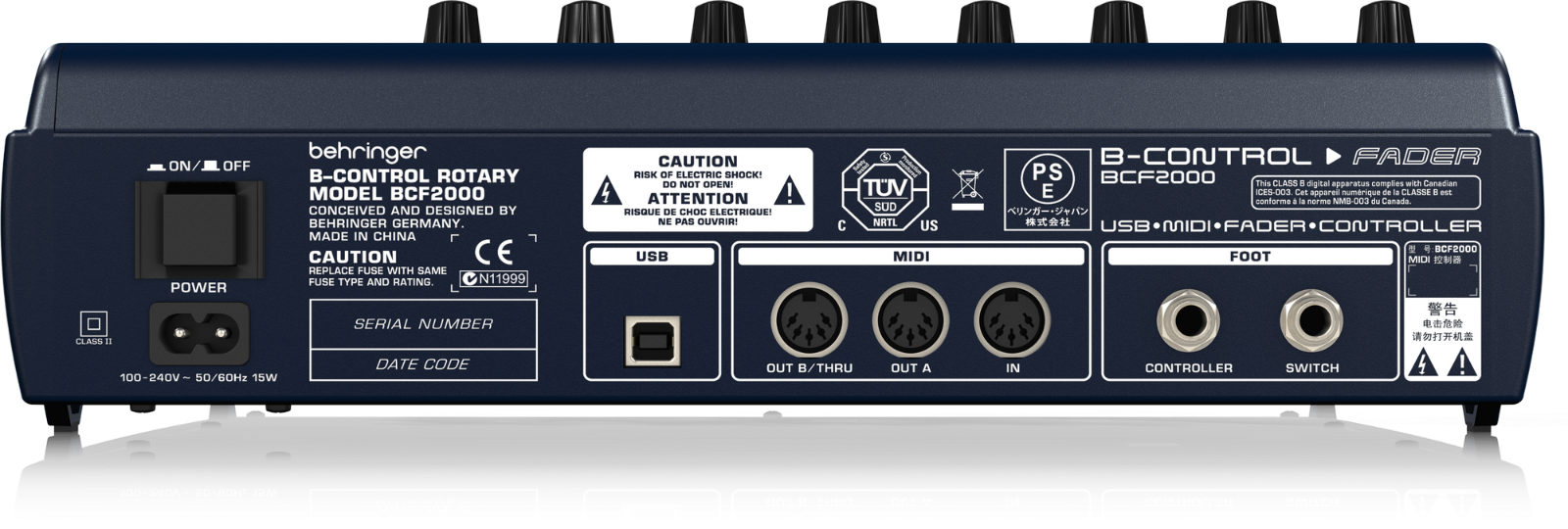 Behringer B-Control Fader BCF2000 Total-Recall USB/MIDI Controller NEW - Fresh Stock Dated February 2026