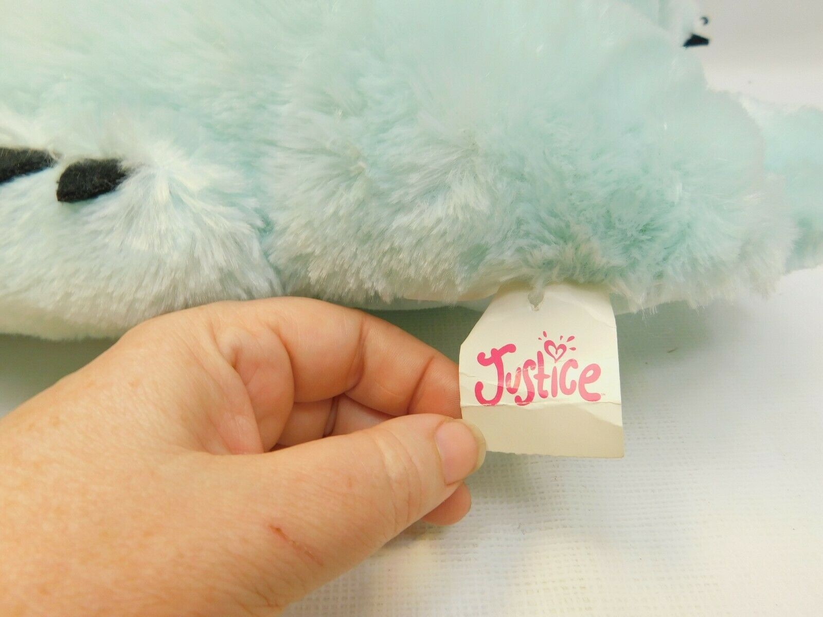 Justice Koala Bear with Baby Bear In Pouch Plush Pillow Turquoise Light Blue - Fresh Stock Dated January 2026
