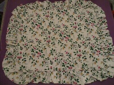 2 LONGABERGER Floral Ruffled STANDARD Pillow Shams 20