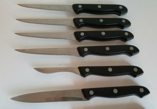 Lot of 17 Ronco Showtime Six Star Stainless Steel Gourmet Knife Set - Fresh Stock Dated December 2025