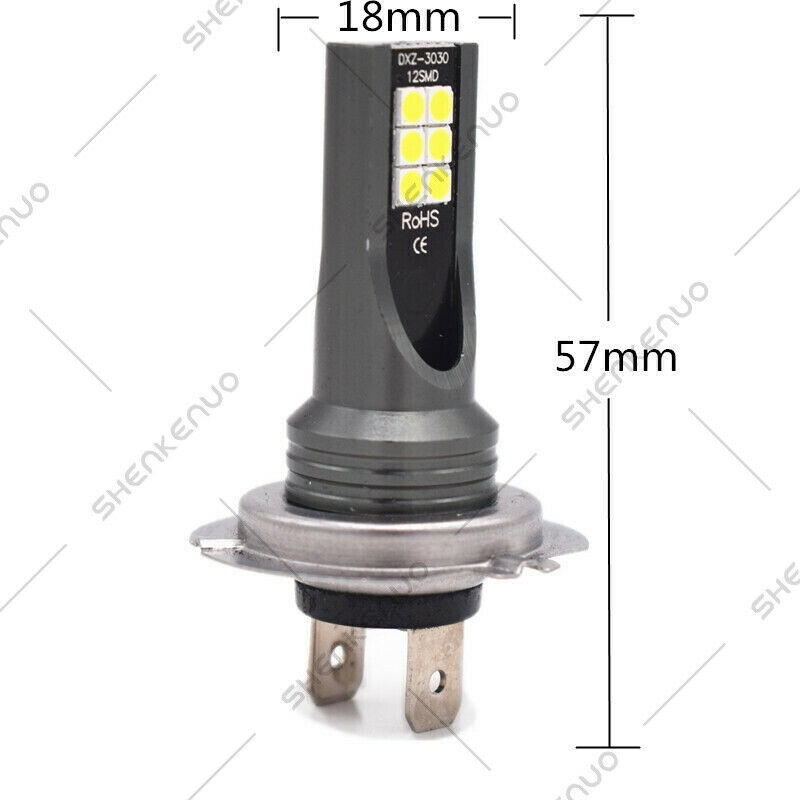 2X H7 LED Headlight Bulbs Lamp 6000K CG For Yamaha YZF-R6 2003-2015 - Fresh Stock Dated February 2026