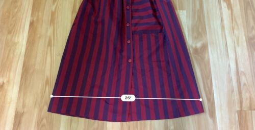 Vintage 80’s Striped Skirt Retro Punk Oversized Pockets Size 24” - Fresh Stock Dated February 2026
