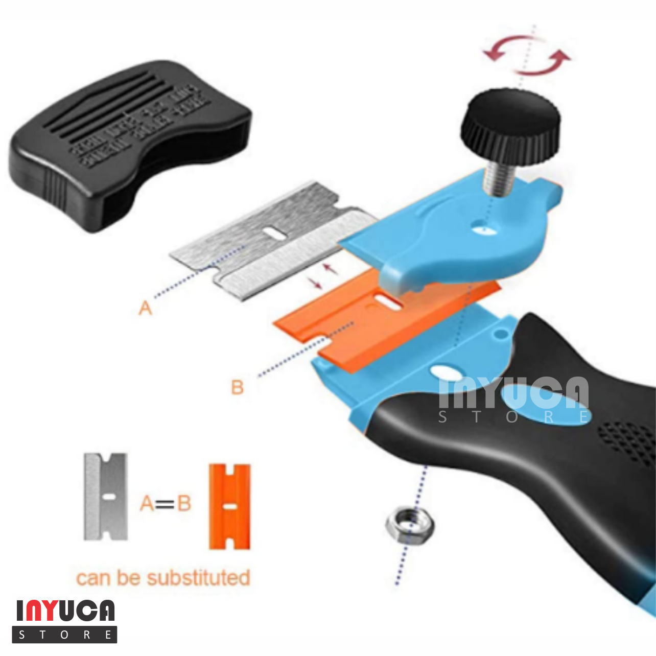 Mini Razor Blade Scraper Sticker Decal Remover Tool Label Removal Double Edged - Fresh Stock Dated February 2026