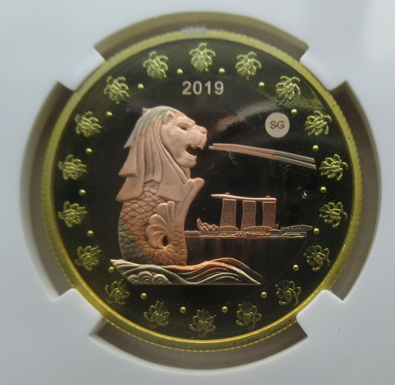 China 2019 Singapore International Far Panda Tri-Metallic Medal 30mm - Fresh Stock Dated February 2026