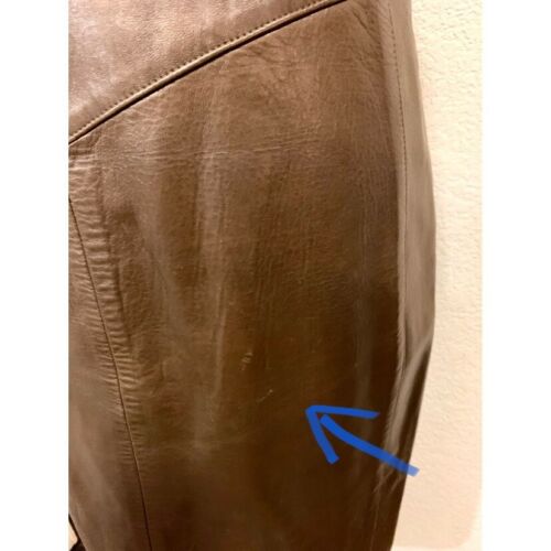 Lanna Vintage 80s Soft Brown Leather Pencil Skirt Women's size: 8 - Fresh Stock Dated February 2026