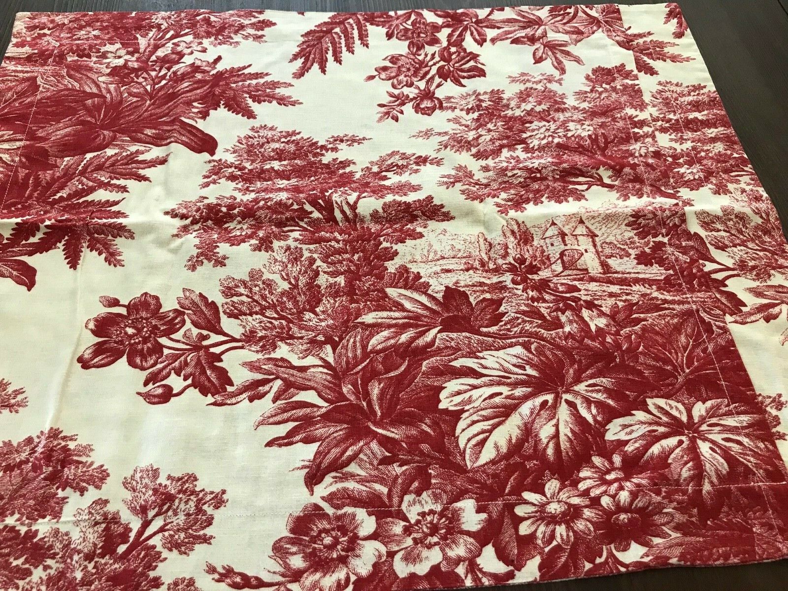 POTTERY BARN  PILLOW SHAM ~ MATINE RED TOILE ~ COTTON / LINEN BLEND - Fresh Stock Dated December 2025