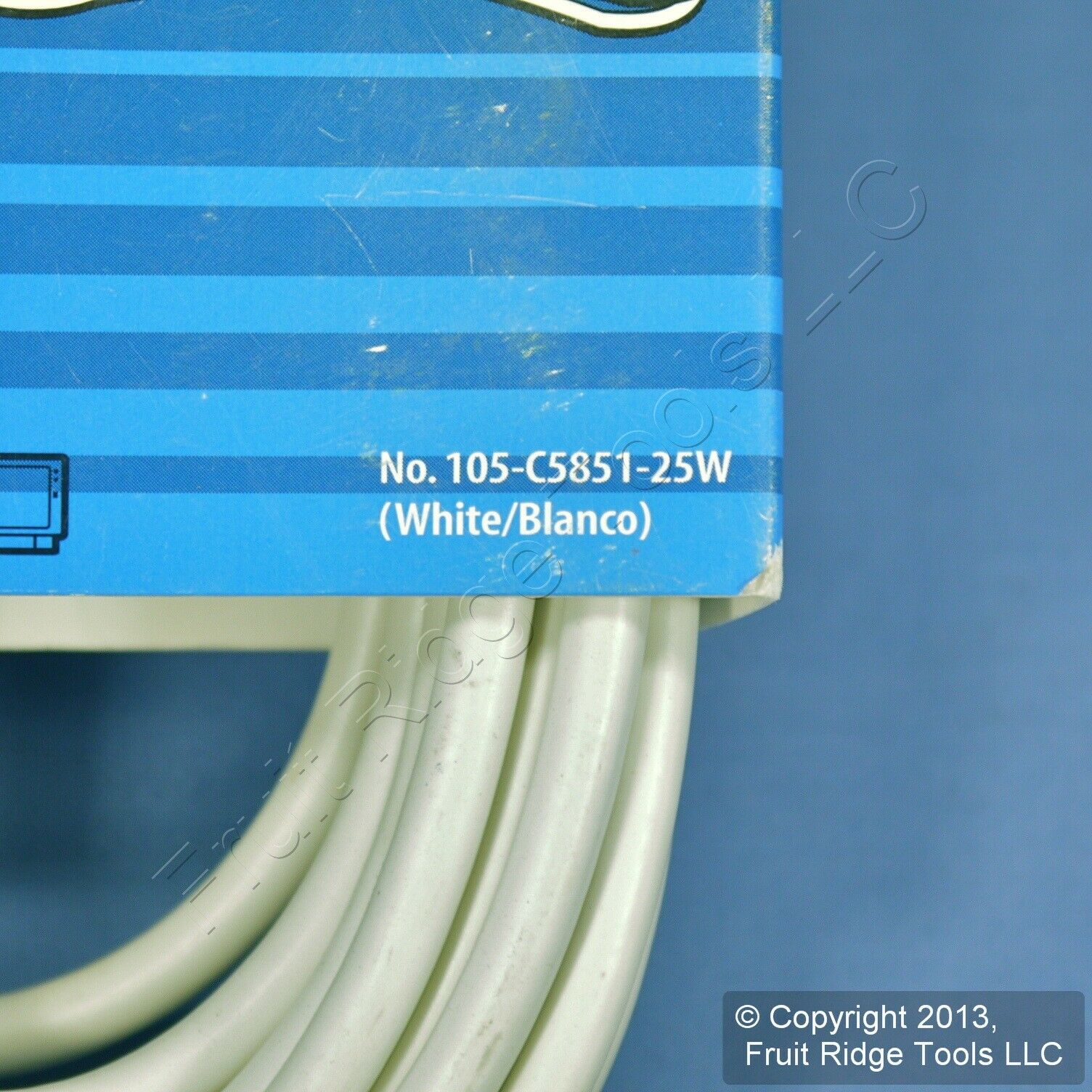 Leviton White 25 Ft Coaxial Video Cable RG59 Plugs 75-Ohm F-Type Wire C5851-25W - Fresh Stock Dated December 2025