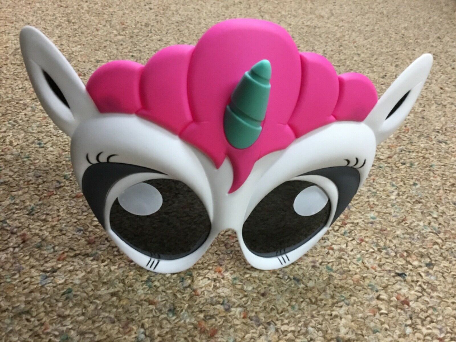 Unicorn SunStaches Pink Hair Unicorn Big Eyes White Unicorn Glasses - Fresh Stock Dated February 2026