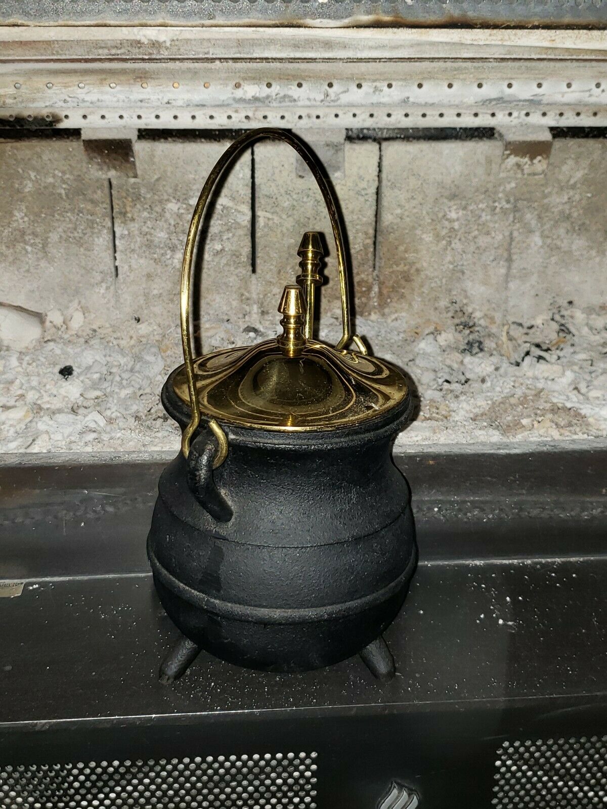 Vtg Cast Iron cauldron fire starter as is made in Japan - Fresh Stock Dated December 2025