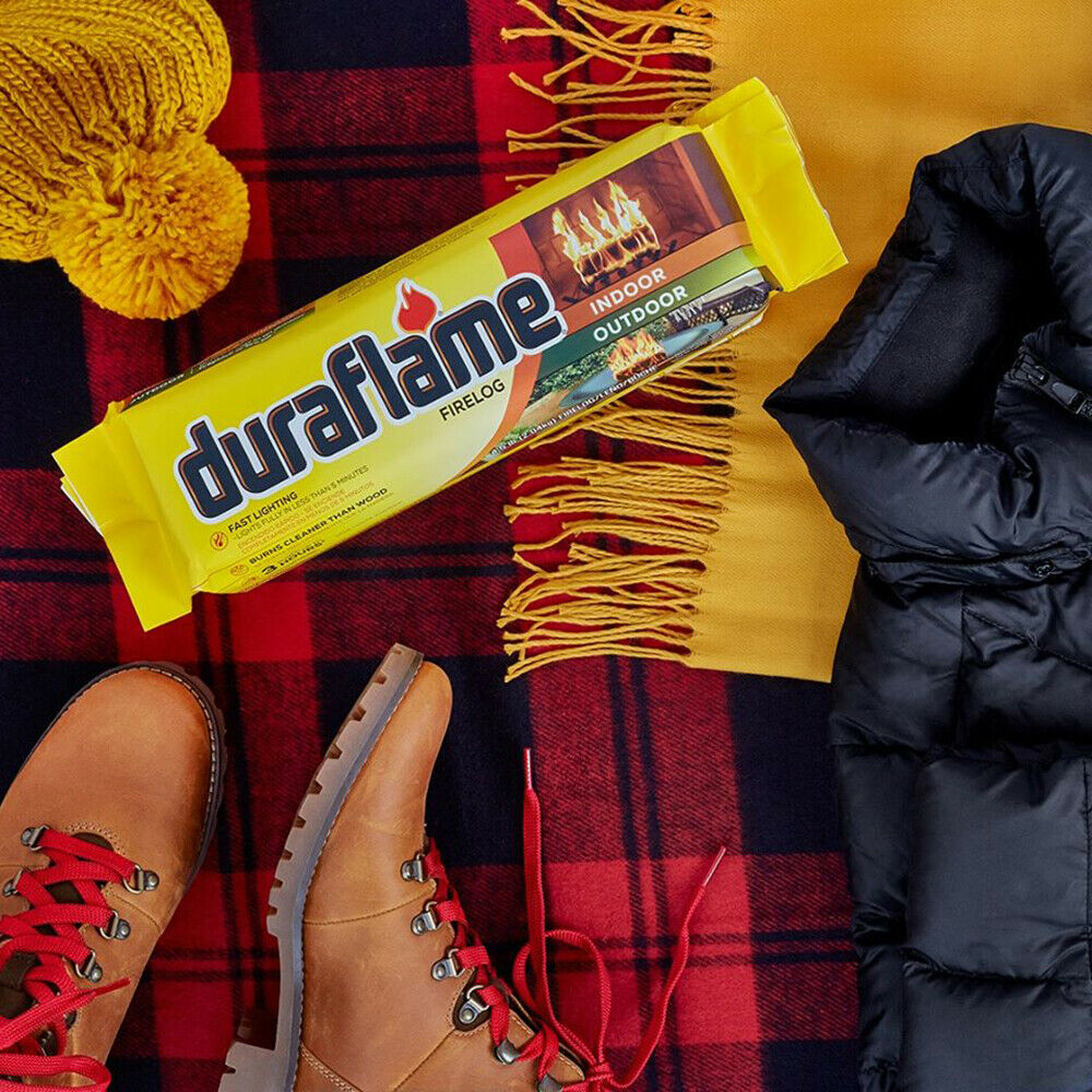 Duraflame 4.5lb Single Firelog, 3 Hour Burn, Indoor/Outdoor Use - Fresh Stock Dated December 2025