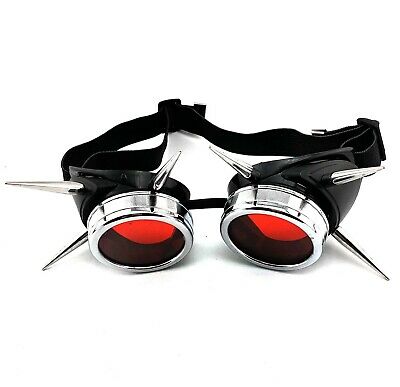 Unisex Steampunk Goggles Punk Sunglasses Long Rivet Cosplay Glasses R01 - Fresh Stock Dated February 2026