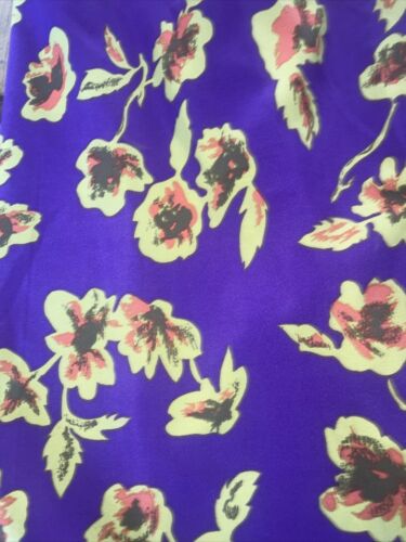 Vintage ILGWU Country Suburbans Skirt Size 8* Purple *Yellow Floral* Made in USA - Fresh Stock Dated February 2026