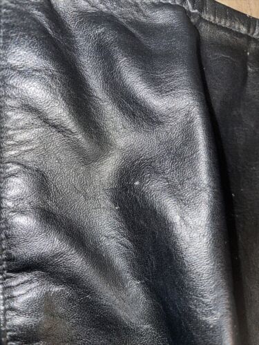 Vintage 1990s Greg Adams Black Leather Mini Skirt Size 9/10 Retro - Fresh Stock Dated March 2026