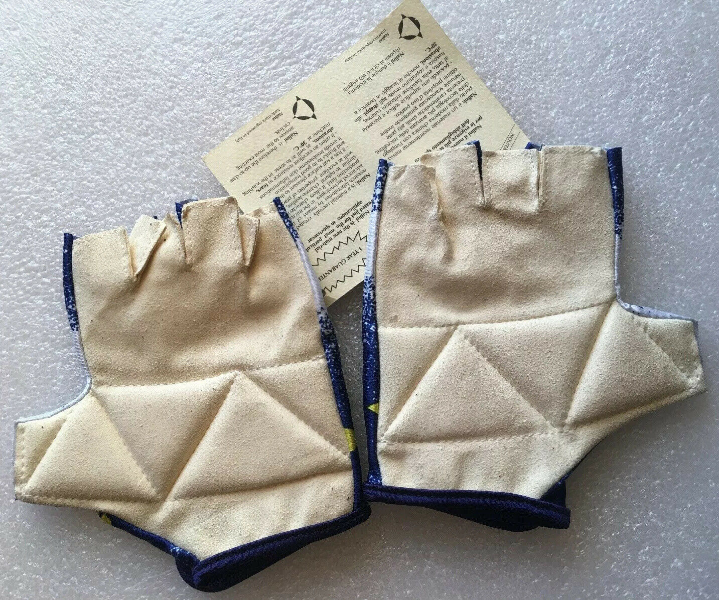 S Vintage NOS 1990s TECHNOGYM MG Lycra NALINI PALM Tean Cycling Glove ITALY MADE - Fresh Stock Dated December 2025