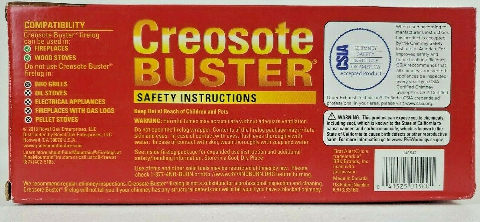 Pine Mountain 4152501500 First Alert Creosote Buster Chimney Cleaning Safety ... - Fresh Stock Dated December 2025