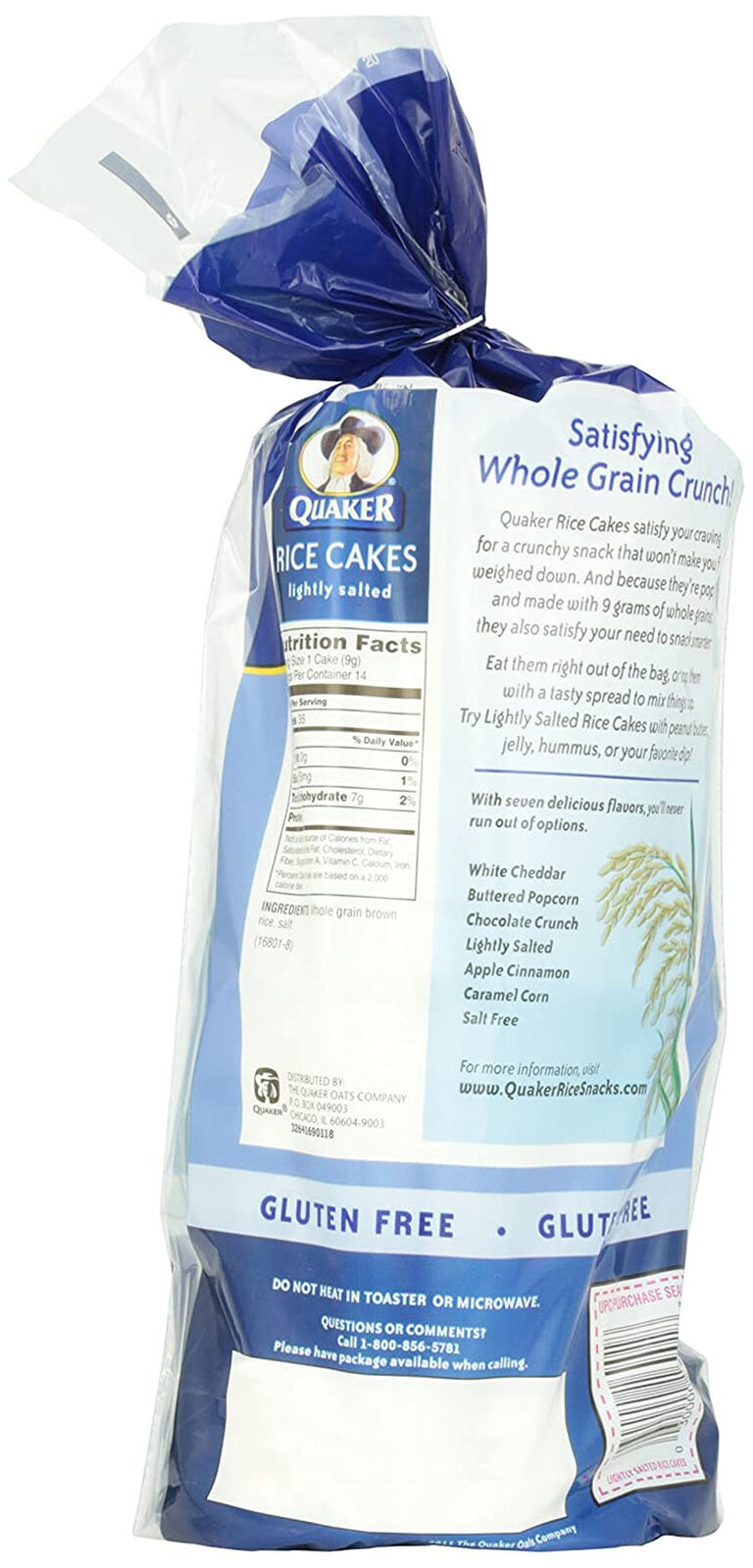 Quaker Rice Cakes, Lightly Salted, 4.47 Oz - Fresh Stock Dated February 2026