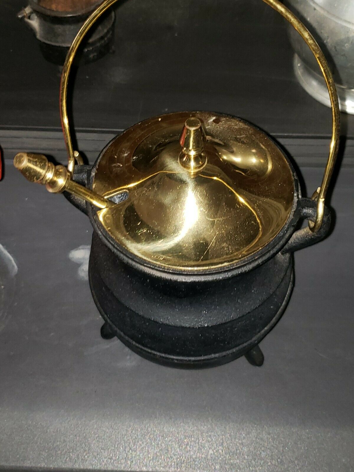 Vtg Cast Iron cauldron fire starter as is made in Japan - Fresh Stock Dated December 2025