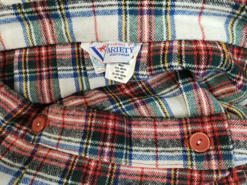 VTG ILGWU classics by variety Sportswear Wrap Plaid Skirt Sz 8 WAIST 22
