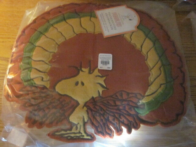 S/4 Pottery Barn Kids Peanuts Woodstock Turkey Thanksgiving Chairbacker NO MONO - Fresh Stock Dated December 2025