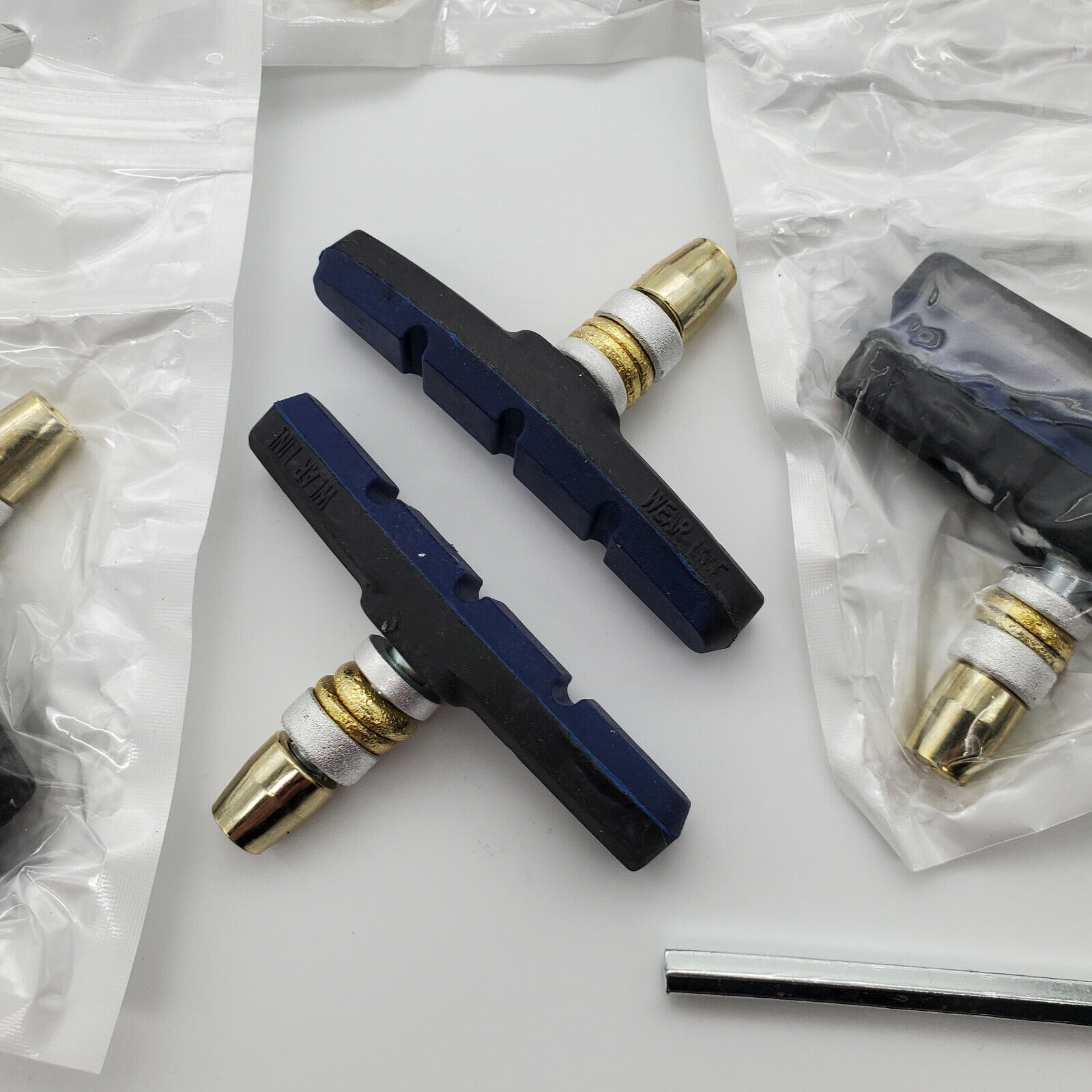 Lot of 8 Pairs Bicycle V Brake Pads 70mm Shoes - Bike Brake Pads - 16 Pads Total - Fresh Stock Dated February 2026