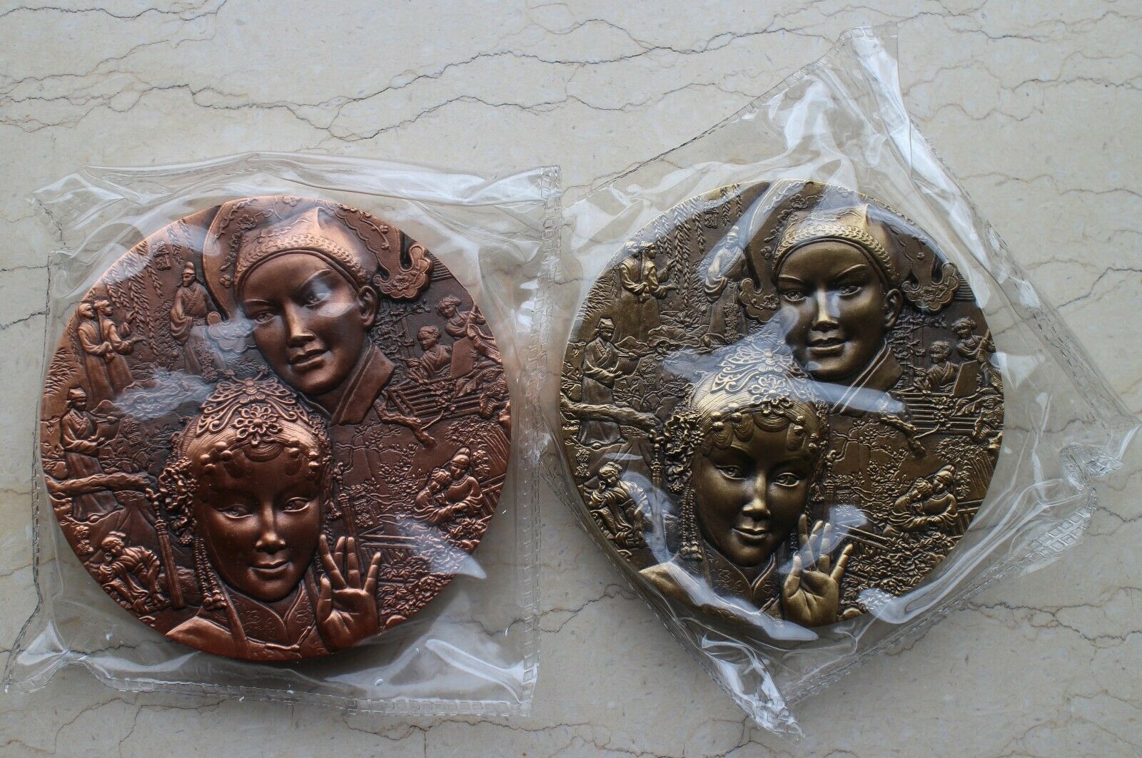 A Pair of China 90mm Medals Set - Peking Opera Series - Peony Pavilion - Fresh Stock Dated February 2026