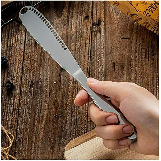 Butter Knife with Holes, Stainless Steel, Spread that Butter Knife 3- in- 1 - Fresh Stock Dated December 2025