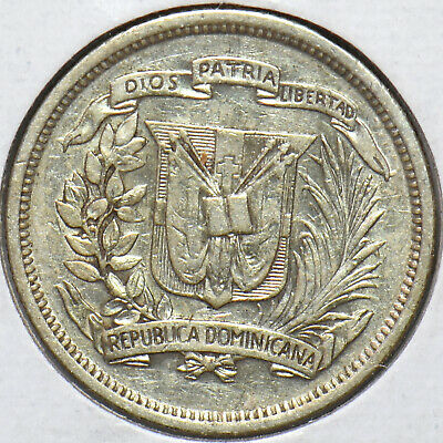 Dominican Republic 1956 25 Centavos 294297 combine shipping - Fresh Stock Dated December 2025
