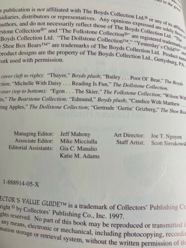 Collector’s Edition Value Guide 1997 The Boyd’s Collection - Fresh Stock Dated December 2025