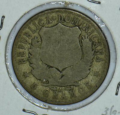 Dominican Republic 1897 Silver 20 Centavos 2 Coins 291083 combine shipping - Fresh Stock Dated February 2026