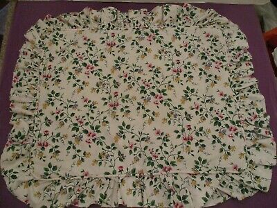 2 LONGABERGER Floral Ruffled STANDARD Pillow Shams 20